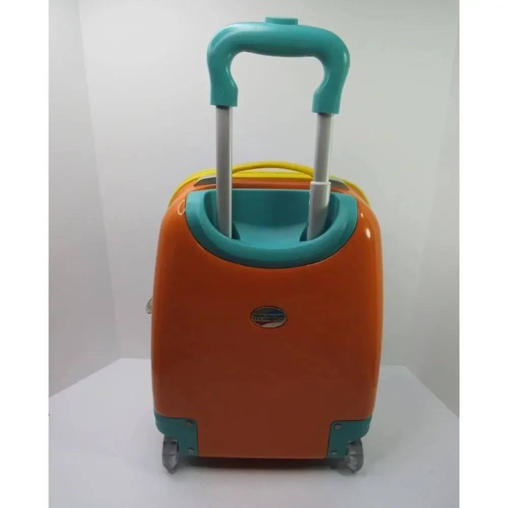 Disney Mickey Mouse Kids Hard Shell Rolling Suitcase American Tourister GUC 